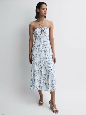 REISS Sophia Strappy Floral Midi Dress | 2